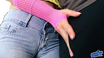 Sexy Denim Cameltoe Big Natural Tits and Tight Round Ass Teen.