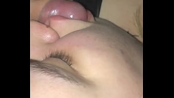 my sleepy girlfriend gets cock in mouth