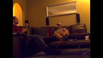 Straight nerd with big cock agrees to masturbation and gives in to mutual on hidden cam