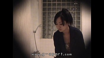 Voyeur of Japanese girl Mako higashio in bathroom