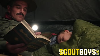 ScoutBoys - Austin Young fucked outside in tent by older daddy