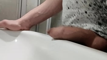 Rubbing my dick on the sink until I cum