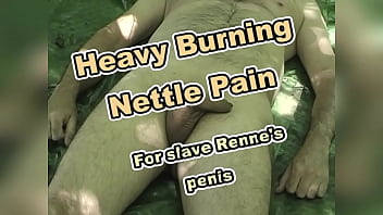 Stinging Nettles in- and outside slave Renne's cock